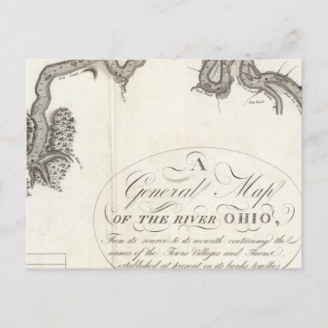 Eine allgemeine Karte des Ohio (Vorderseite)