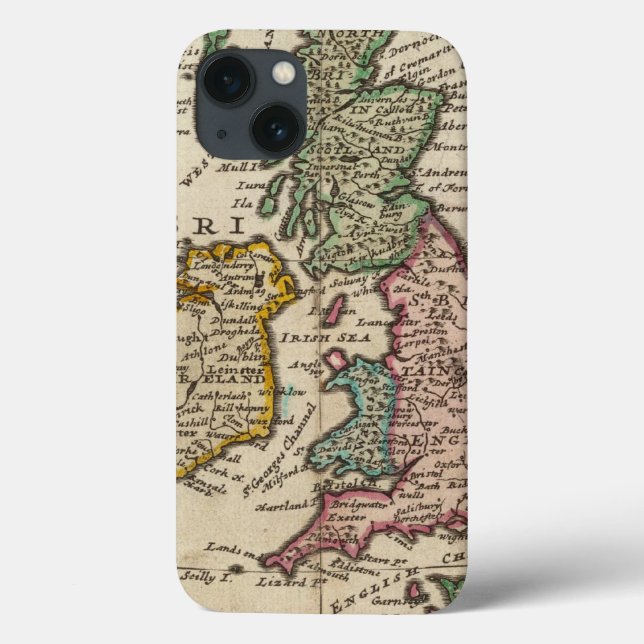 Eine allgemeine Karte Großbritanniens und Irlands Case-Mate iPhone Hülle (Rückseite)