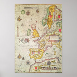 Eine allgemeine Karte Poster