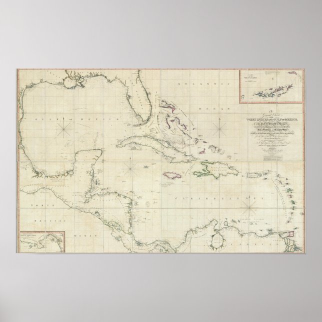 Eine allgemeine Übersicht der Westindischen Inseln Poster (Vorne)