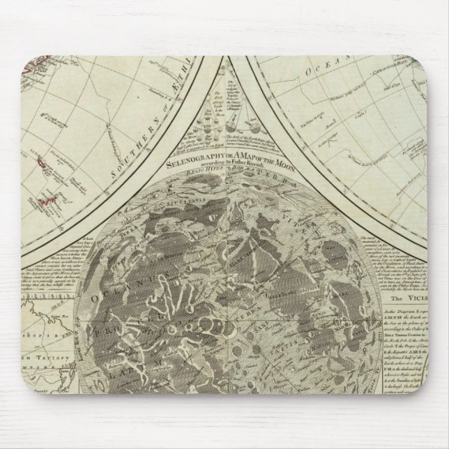 Eine allgemeine Weltkarte des Terraqueus oder der  Mousepad (Vorne)