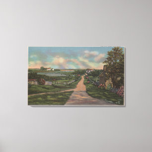 Eine alte Cape Cod Lane Ansicht Leinwanddruck