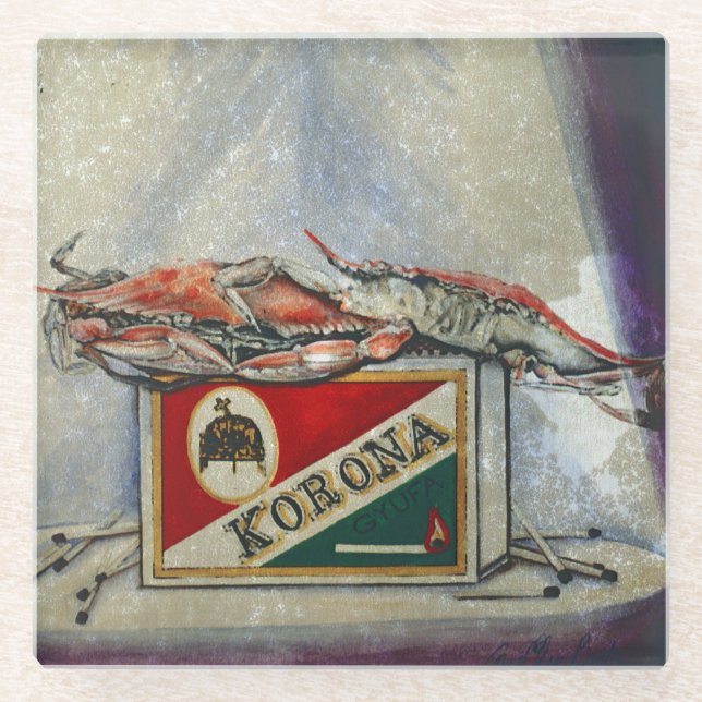 Eine alte Flamme Glasuntersetzer (Vorderseite)