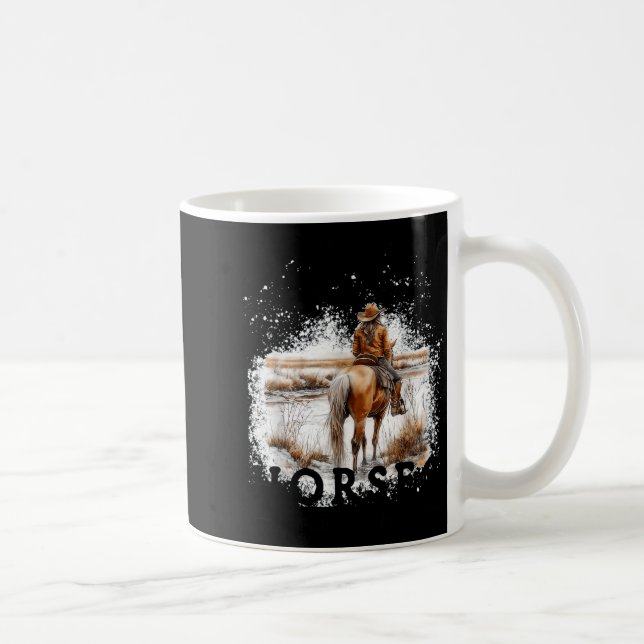 Eine alte Frau, die Pferde reitet, unterschätzen  Kaffeetasse (Rechts)