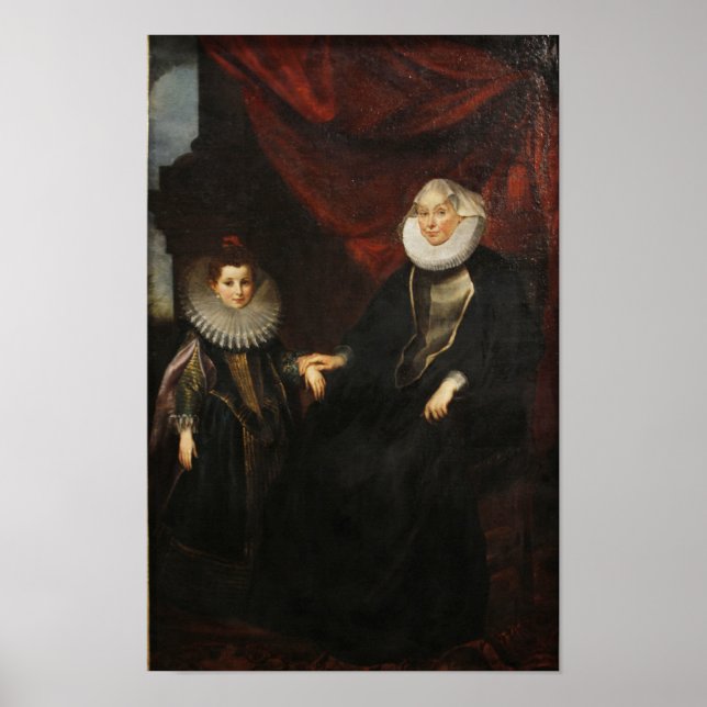 Eine alte Frau und ein junges Mädchen Poster (Vorne)