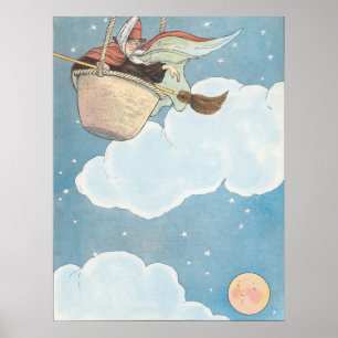 Eine alte Frau wurde in einen Korb geworfen, Poster