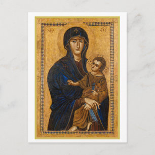 Eine alte Madonna und Kind Urlaub Weihnachten  Postkarte