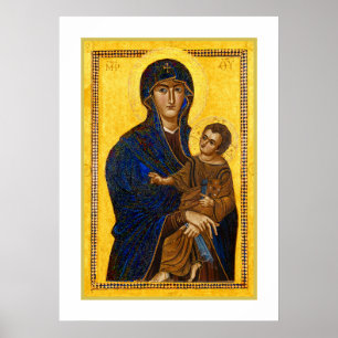 Eine alte Madonna und Kind Weihnachtsfeiertag  Poster