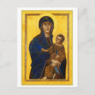 Eine alte Madonna und Kind Weihnachtsfeiertag  Postkarte
