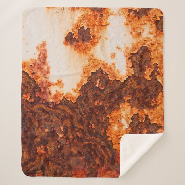 Eine alte rostige Färbung der Oberfläche Sherpadecke (Vorderseite)