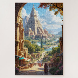 Eine alte Stadt, eine Friedliche Oase Puzzle