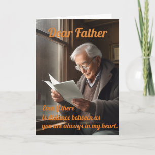 Eine alte Vater-Lesebrief-Grußkarte Feiertagskarte