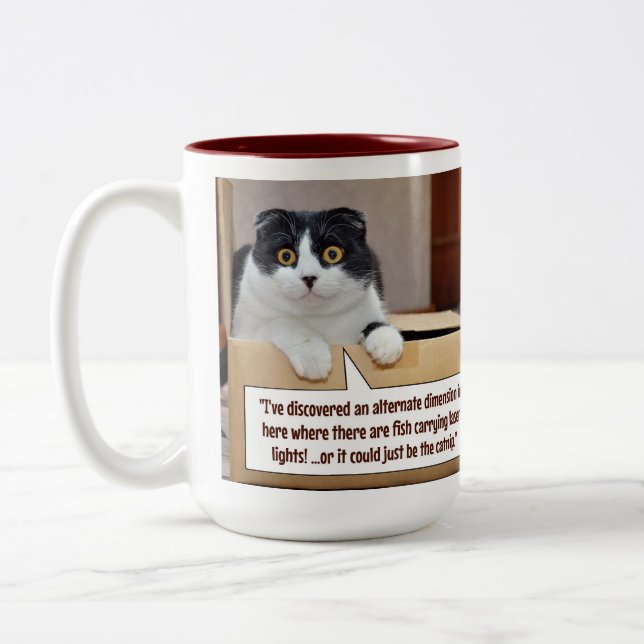 Eine alternative Dimension Zweifarbige Tasse (Links)