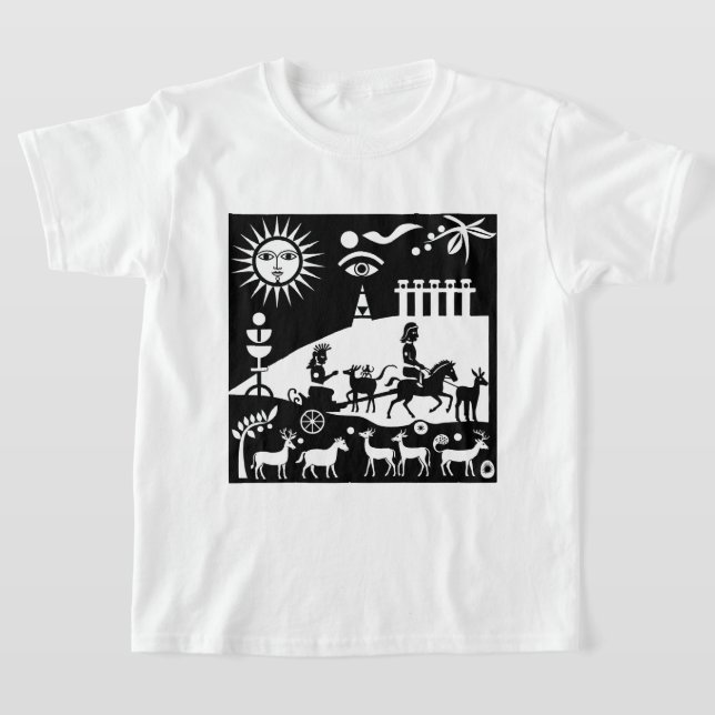 Eine altmodische Illustration T-Shirt (Ablage )