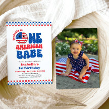 Eine amerikanische Babe 4. Juli erste Geburtstagsp