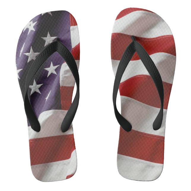 Eine amerikanische Flagge - alter Ruhm Flip Flops (Fußbett)