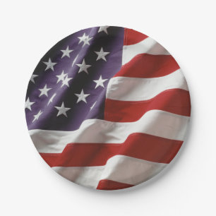 Eine amerikanische Flagge - USA Pappteller