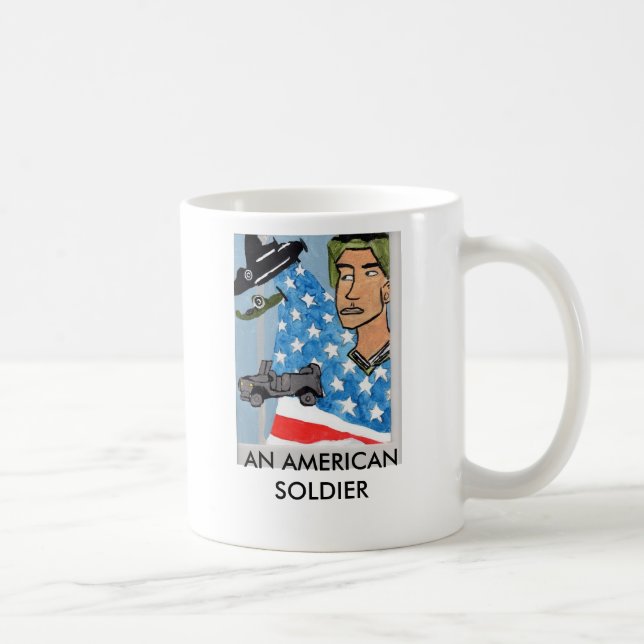 EINE AMERIKANISCHE SOLDAT-TASSE TASSE (Rechts)