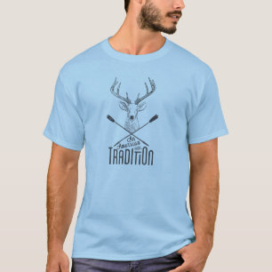 Eine amerikanische Tradition: Rotwild-hölzerne T-Shirt