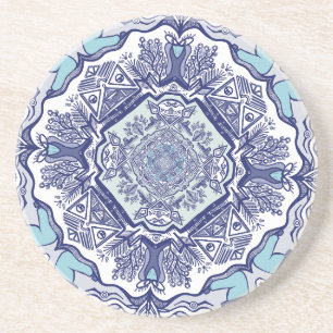 Eine andere blaue China inspiriert Design Keramik Getränkeuntersetzer
