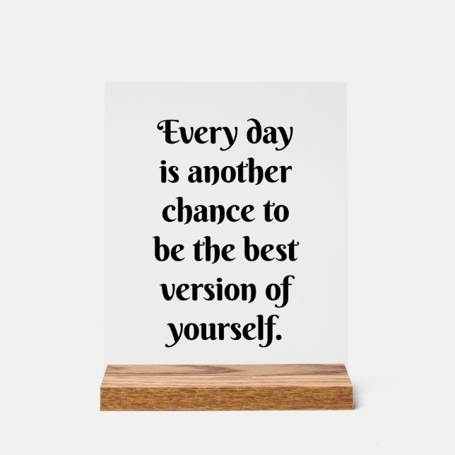 Eine andere Chance Akryling Acrylschild (Vorderseite)