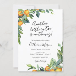 Eine andere kleine Süsse Orange Babydusche Einladung