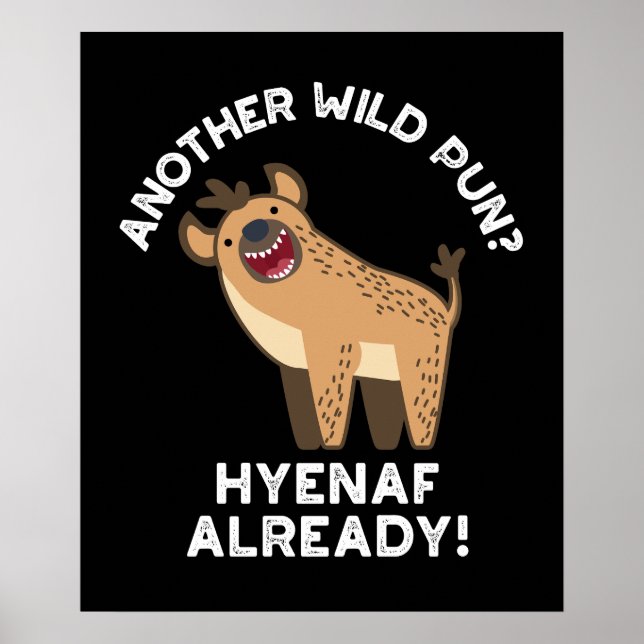 Eine andere wilde Pun Hyenaf schon Tierpun Dark BG Poster (Vorne)