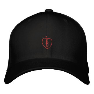 Eine anfängliche Unterschrift Schwarze Flexfit-Wol Bestickte Baseballkappe