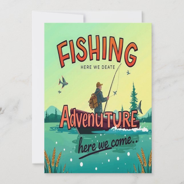 Eine Angeltour steht bevor Einladung (Vorderseite)