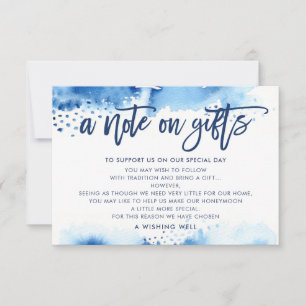 EINE ANMERKUNG ÜBER Marineblau-Aquarell der Einladung