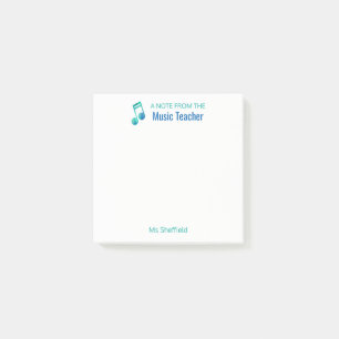 Eine Anmerkung vom Musik-Lehrer-personalisierten Post-it Klebezettel