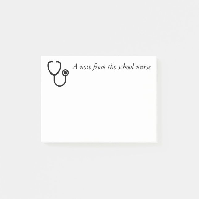 Eine Anmerkung von der Schulkrankenschwester Post-it Klebezettel (Vorderseite)