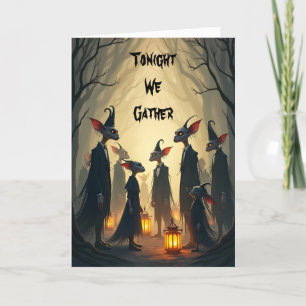 Eine Ansammlung Goblins Halloween Feiertagskarte