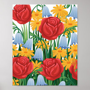 Eine anschauliche Darstellung von Blume Poster