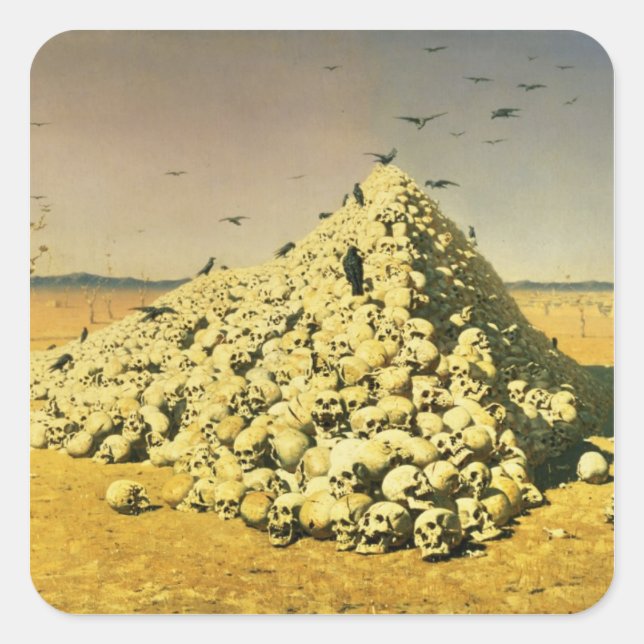 Eine Anschuldigung des Krieges von 1871, 1871 Quadratischer Aufkleber (Vorderseite)