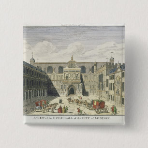 Eine Ansicht der Innung Hall der Stadt von London, Button