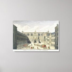 Eine Ansicht der Innung Hall der Stadt von London, Leinwanddruck