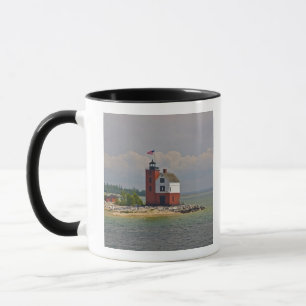 Eine Ansicht der Round Island Light Station. Tasse