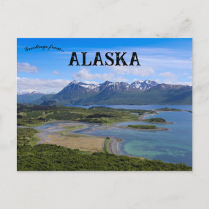 Eine Ansicht der Uganik-Bucht Alaska Postkarte