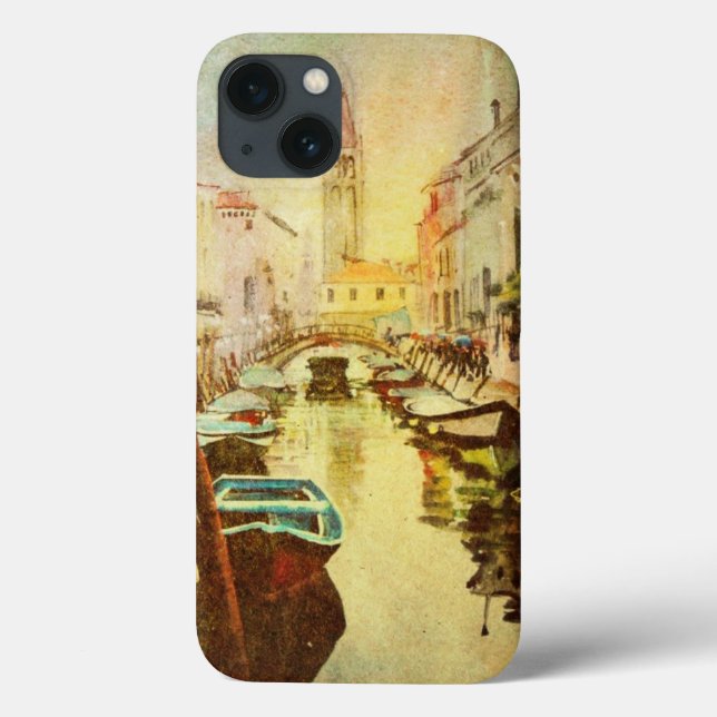 Eine Ansicht des Kanals mit Booten und Gebäude Case-Mate iPhone Hülle (Rückseite)