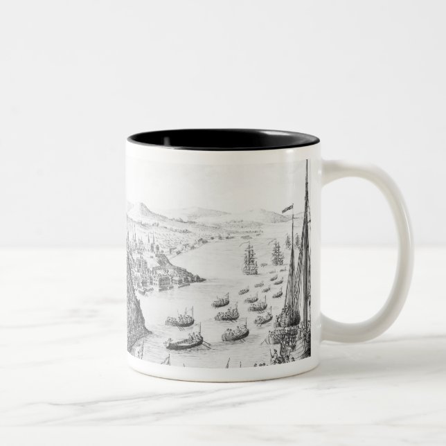 Eine Ansicht des Nehmens von Quebec Zweifarbige Tasse (Rechts)