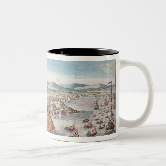 Eine Ansicht des Nehmens von Quebec Zweifarbige Tasse (Rechts)
