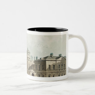 Eine Ansicht des Pferdeschutzes von Whitehall Zweifarbige Tasse