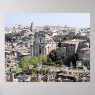 Eine Ansicht des Rom-Forum fome das Farnese Poster