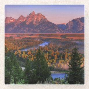 Eine Ansicht morgens Glasuntersetzer