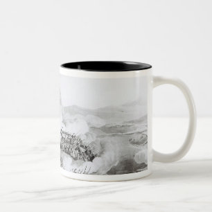 Eine Ansicht Serra de Busacco in San Antonio Zweifarbige Tasse