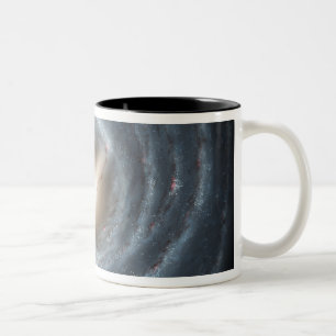 Eine Ansicht unserer eigenen Milchstraße-Galaxie Zweifarbige Tasse