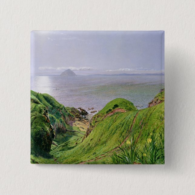 Eine Ansicht von Ailsa Craig und die Insel von Button (Vorderseite)