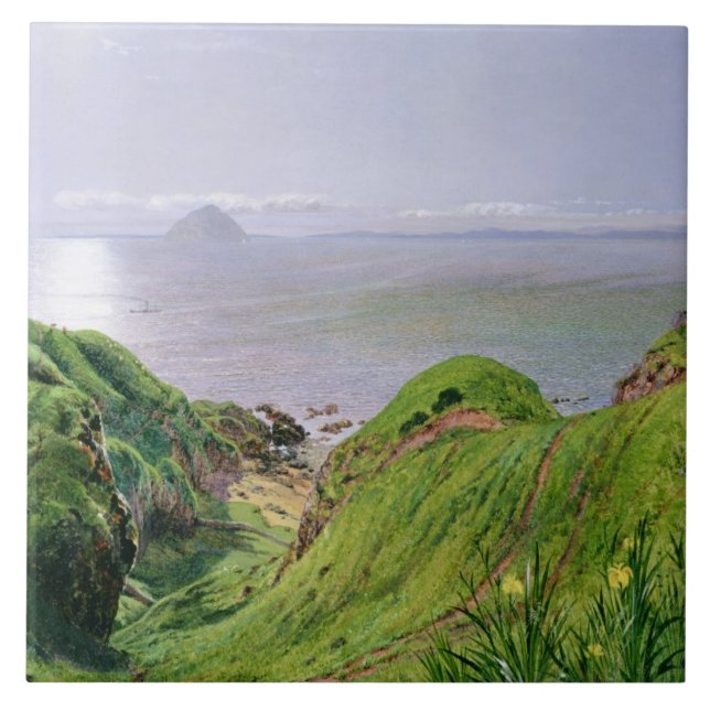 Eine Ansicht von Ailsa Craig und die Insel von Fliese (Vorderseite)