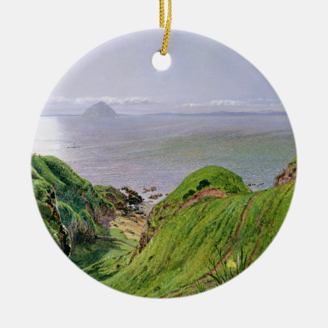Eine Ansicht von Ailsa Craig und die Insel von Keramik Ornament (Vorne)